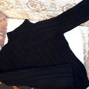 Black Cable Knit Sweater